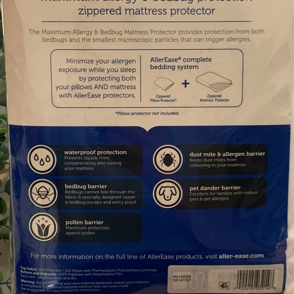 NEW Allerease Queen Mattress Protector - Picture 3 of 4